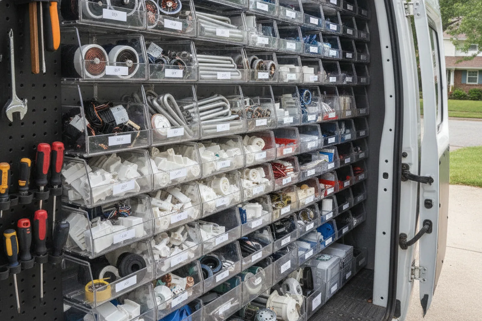 Appliance repair parts stocked service van Camden New Jersey same-visit repair preparedness Ray Camden County
